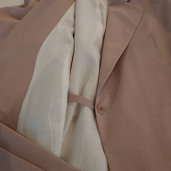 Tibi Soft Pink Cross Dye Wool Wrap Jacket Size 8 - Picture 11 of 12